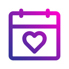 wedding date gradient icon