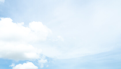 Fototapeta premium Background nature sky cloud blue paronama web cloudy summer winter season day, light beauty horizon spring brigth gradient calm abstract backdrop air nature view wallpaper landscape environment.