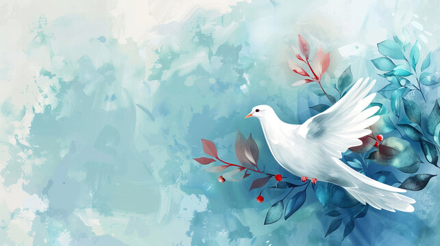 Design a serene background with ample copy space, perfect for commemorating International Day of Peace with thoughtful messages and artwork