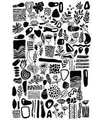 Abstract set. Vector collage. Geometric decor