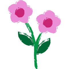 Flower Crayon Drawing