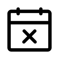 cancel booking line icon