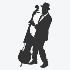 Silhouette of Jazz Musician - Stunning Vector Silhouettes for Creative Projects