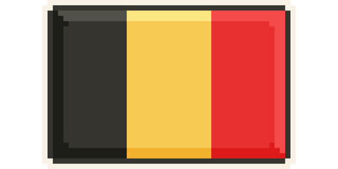 Belgium, Europe, Flag, Pixel Art, Retro 8bit Game Style, Vector 