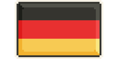 Germany, Europe, Flag, Pixel Art, Retro 8bit Game Style, Vector 