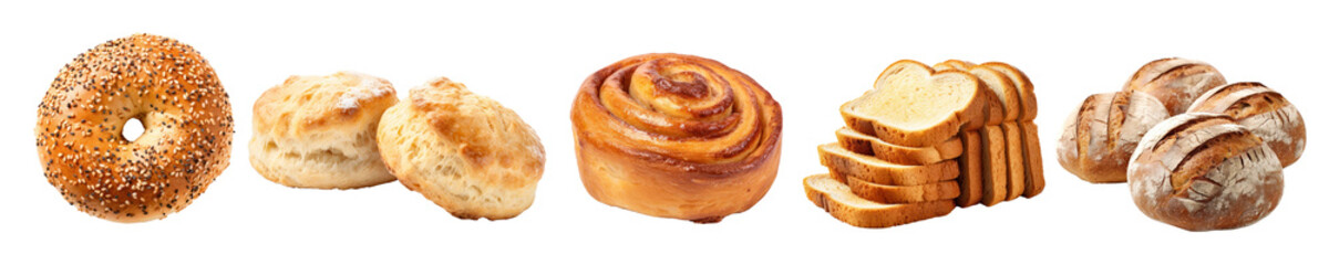 Artisan pastry png cut out element set