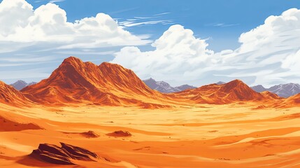 Naklejka premium An orange desert background.