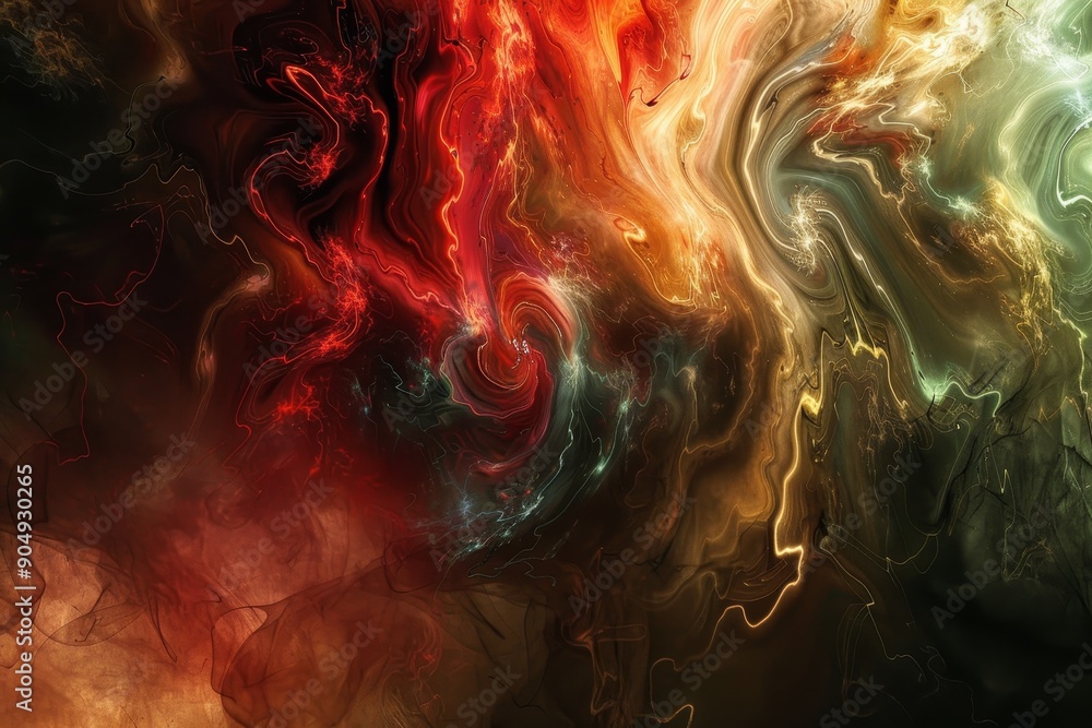 Poster abstract swirl of colorful smoke blending together seamlessly, generating abstract artwork to be use