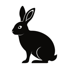 Fototapeta premium Vector black silhouette of a squirrel