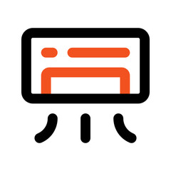air conditioner line color icon