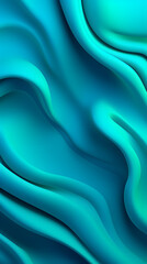 Fototapeta premium Digital blue and green swirl ripple abstract graphic poster background