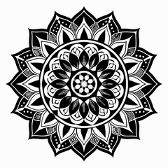 Mandala. Round Ornament Pattern design with white Background