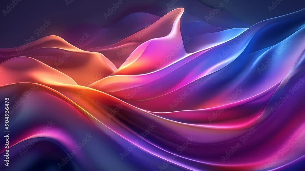 Poster a captivating abstract composition featuring a mesmerizing interplay of colors and forms.