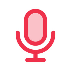 mic outline fill icon