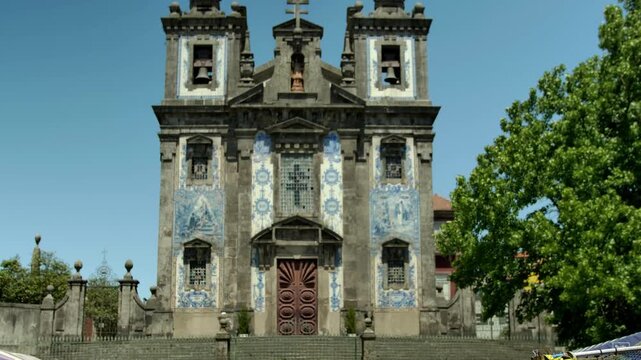 The famous blue cathedral in Porto, Portugal.