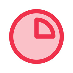 quarter outline fill icon