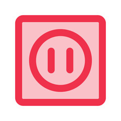 socket outline fill icon