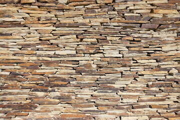 Background of stone wall texture. Close up of stone wall texture.