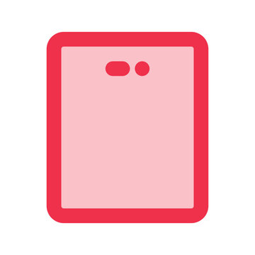 red outlined tablet icon clip art preview