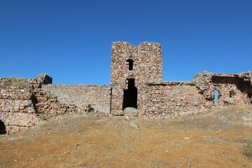 Castle of Caracuel, medieval fortress on a hill in the Province of Ciudad Real