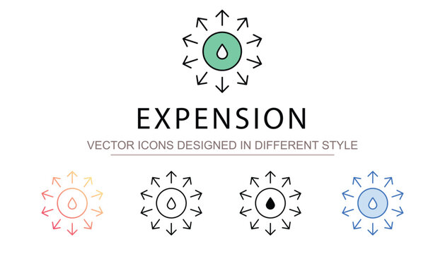 Expension icon design with white background stock illustration