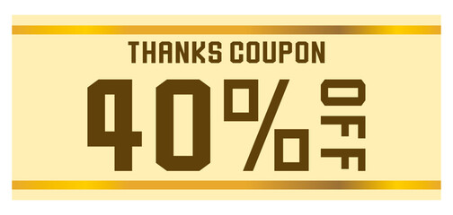 リボンをイメージしたポップなクーポンチケット