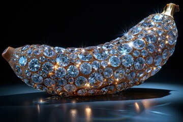 Fototapeta premium Diamonds bananas composition Luxury Fruit
