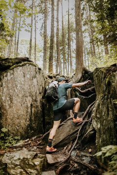 Hiker climbs hand over hand on Maine section of Appalachian Trail