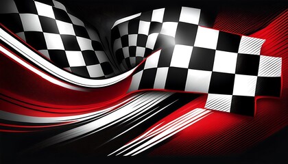 dynamic racing background vector featuring a checkered flag pattern