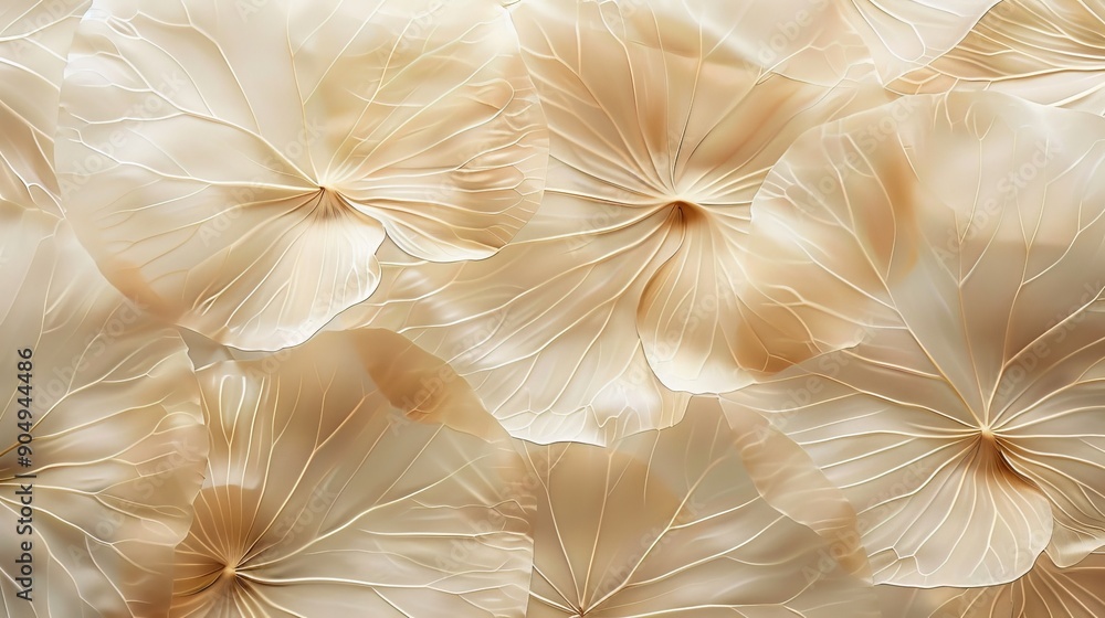 Poster the botanical design of the leaves, with their intricate veins, creates a captivating natural patter