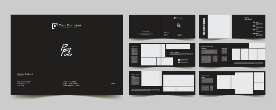 creative landscape photography brochure portfolio template