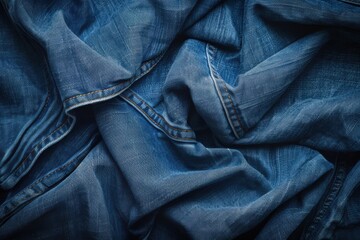 Denim Background. Blue Textured Jean Fabric for Fashion Design