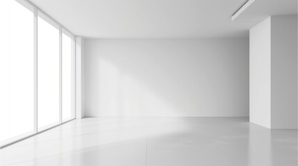 Fototapeta premium white color blank wall. minimalist room