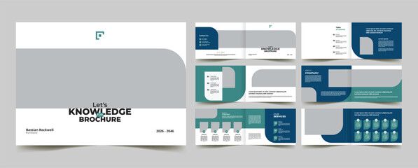 multipurpose business company profile landscape brochure design for geometric shape