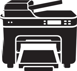 Digital printer silhouette vector isolated on a white background 