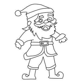 recommend clip art: Santa Claus for coloring isolated with white background 