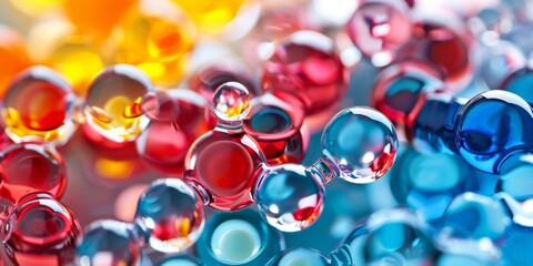  Innovative Fluorinated Surfactant Molecules: Cutting-edge Research in Chemical Engineering. Advanced Surface-active Compounds for Industrial Applications. Scientific Visualization of Molecular Struct