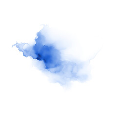 Obraz premium Azure watercolor splash on transparent background