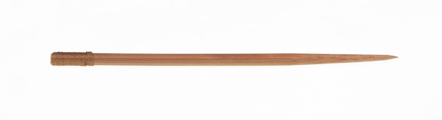 sharp wooden school pointer isolated on white background