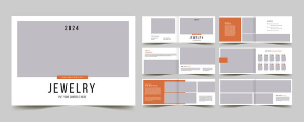 jewelry landscape portfolio brochure template design