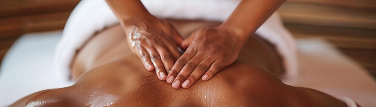 Deep tissue massage with emphasis on muscle relief and pressure points in a calming environment