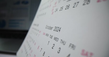 Calendar for 2024 months and days of year