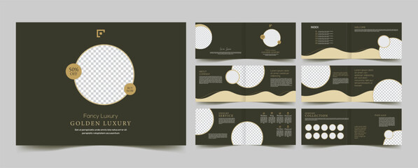 jewelry landscape portfolio brochure template design
