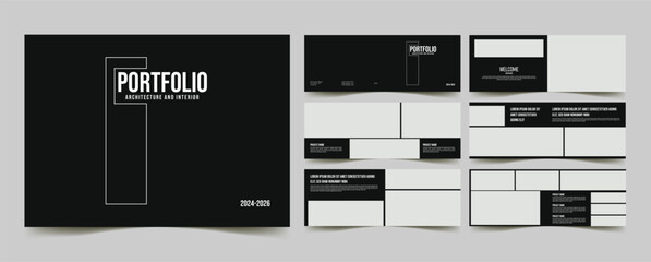 architecture interior landscape portfolio or annual catalog interior template 