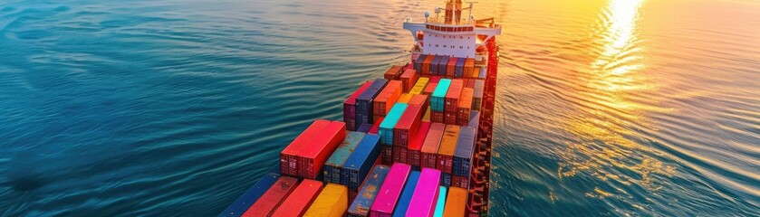Ocean freight, augmented reality tracking, advanced sea transport, high-tech maritime logistics