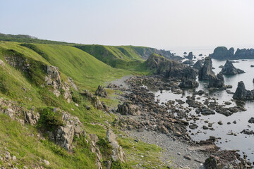 男鹿半島北端に広がる荒々しい海岸線