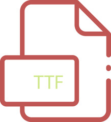 Old brick fill TTF file icon