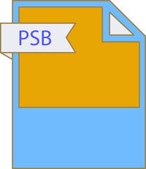 PSB File format icon minimal