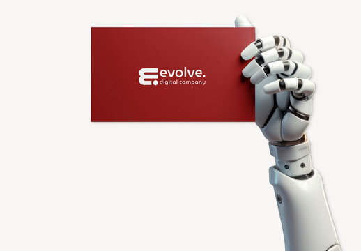 Robot Card Mockup With Generative AI