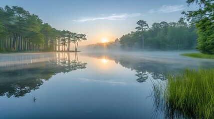 Obraz premium landscape with lake